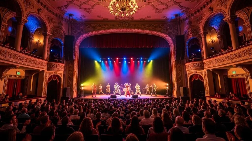 Audience enjoying a vibrant performance at Balboa Theatre, showcasing the excitement of live events and cultural offerings